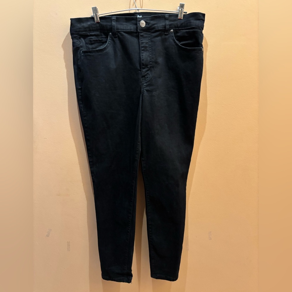 Terra and Sky Black Denim Skinny Jeans Size 26W